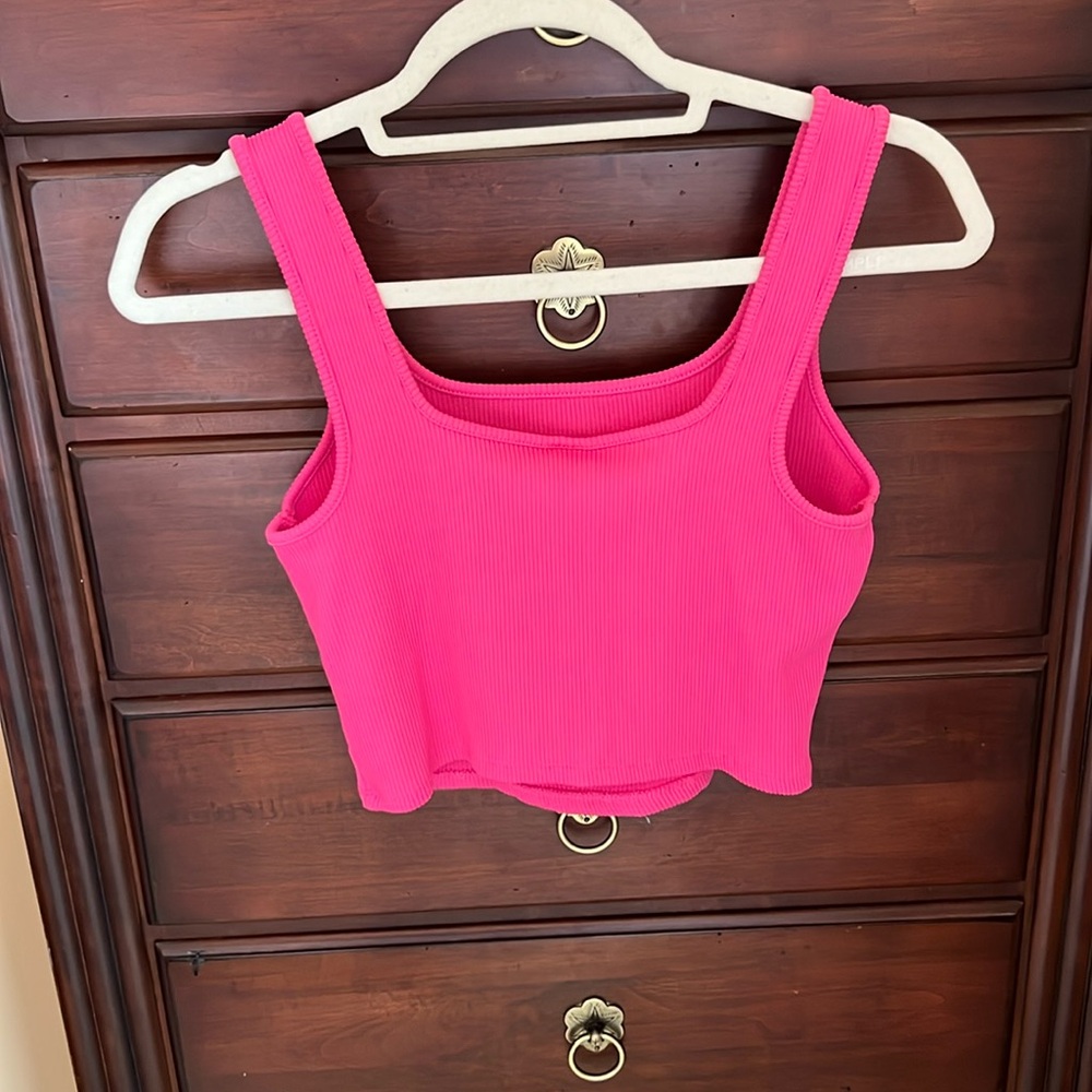 Wild Fable Pink Rib Knit Tank Medium - Picture 2 of 5